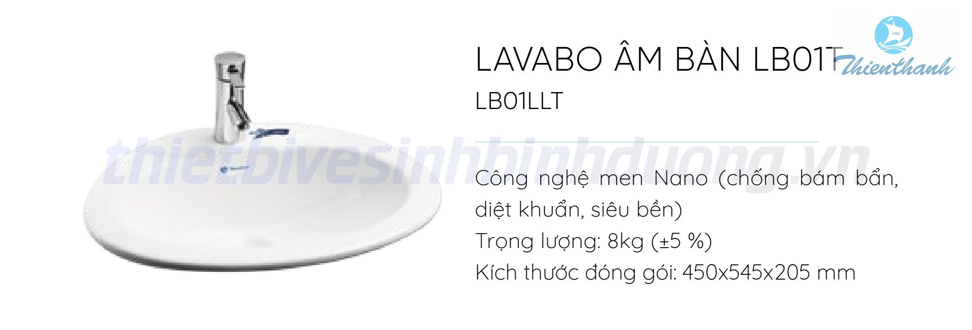 Lavabo âm bàn Thiên Thanh LB01LLT